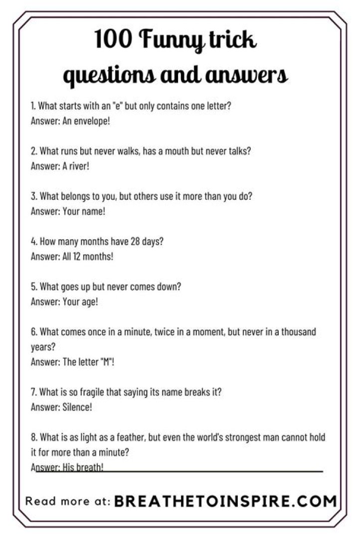 100 Funny Questions To Ask Your Kids