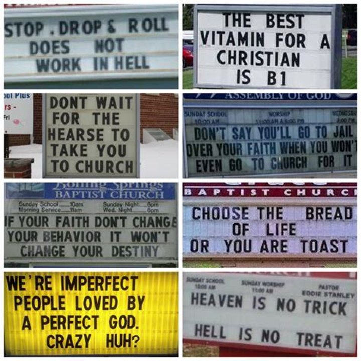 101 Funniest Church Sign Sayings
