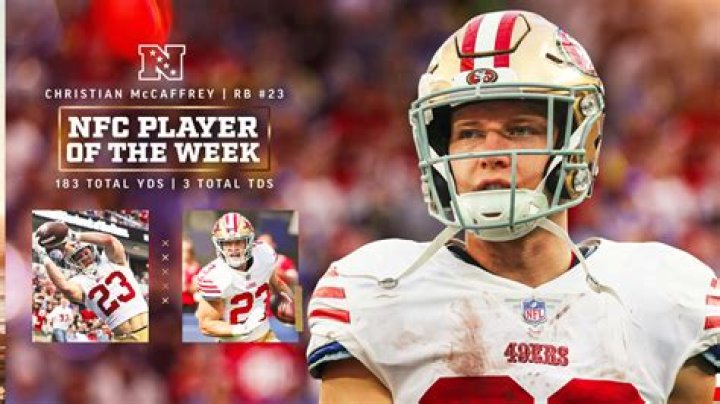 49ers’ Christian McCaffrey named NFC Offensive Player of the Week