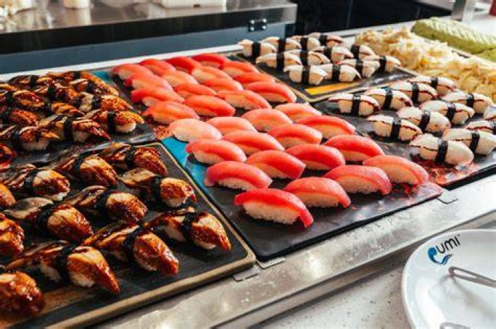 A legit sushi buffet food