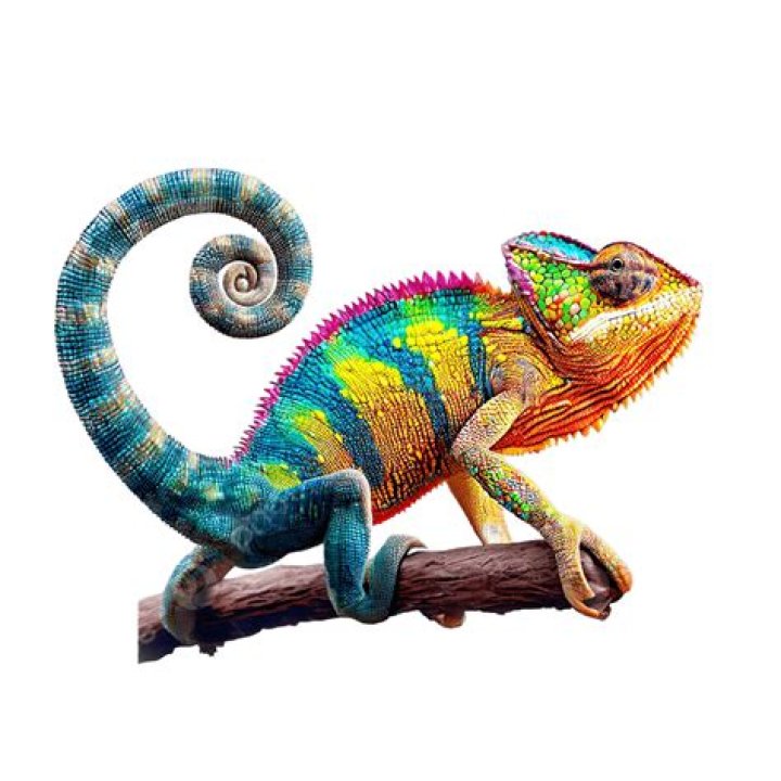 A model of a chameleon made from various electronic components.