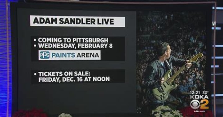 Adam Sandler bringing tour to Pittsburgh and Cincinnati in 2023