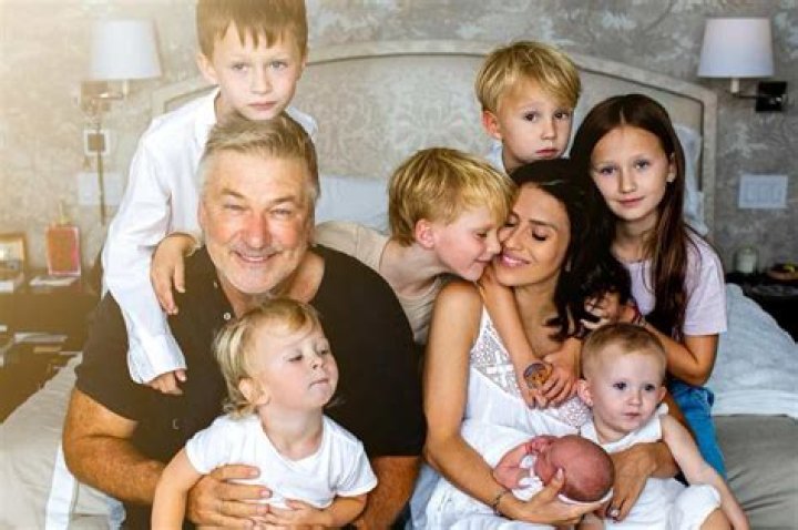Alec Baldwin beams in family photo with wife Hilaria and their seven