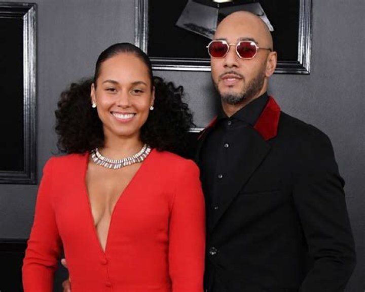 Alicia Keys, Swizz Beatz, Kasseem Dean Jr and Prince Nasir Dean Stock