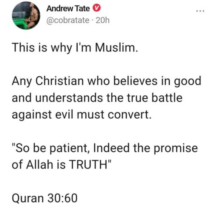 ANDREW TATE TURNED TO ISLAM OK! Pakistan