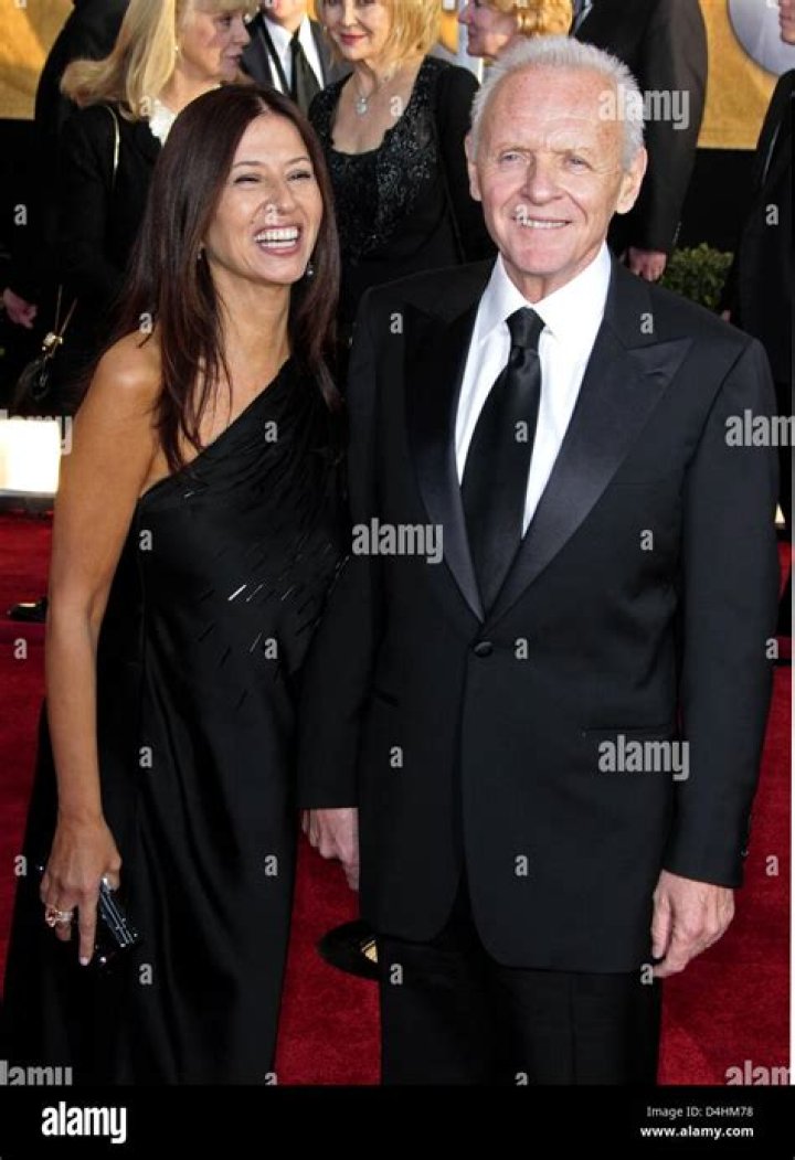Anthony Hopkins and wife Stella Arroyave arriving at the 81st Academy