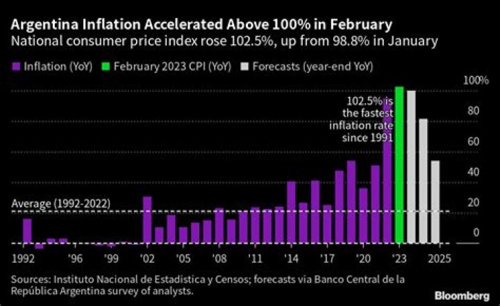 Argentina Inflation at 100 Boosts Javier Milei in 2023 Presidential