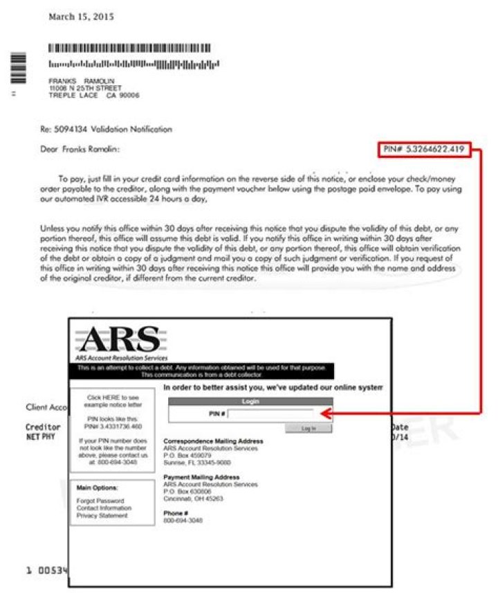 ARS Account Resolution