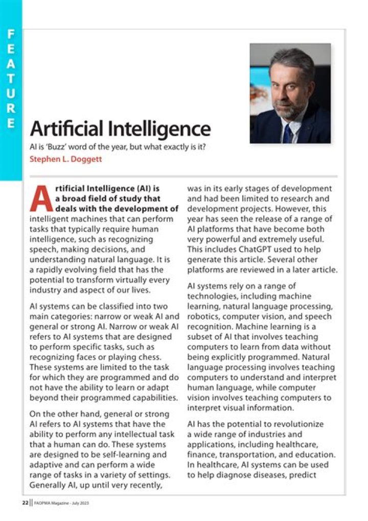 Artificial Intelligence Article Copywriter Online Applications