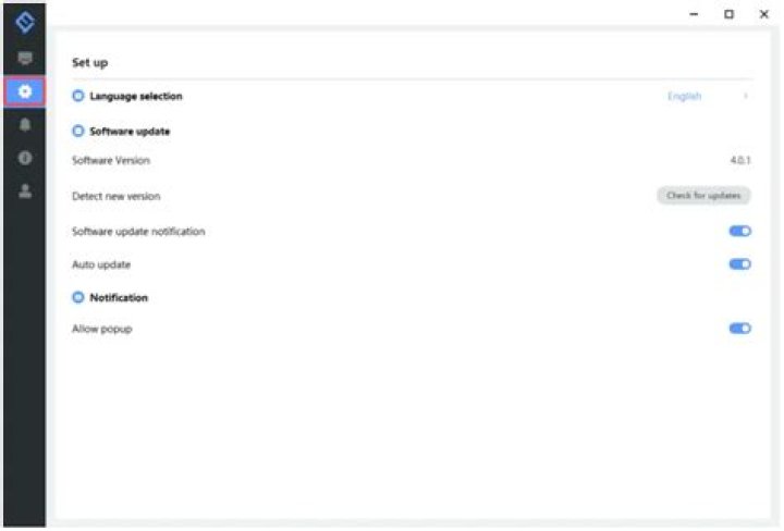 Auth & Updates tab of the Preferences window