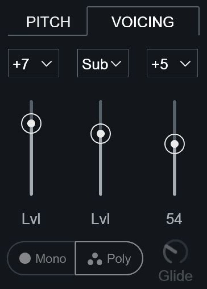 Auto Mode Voicing Controls
