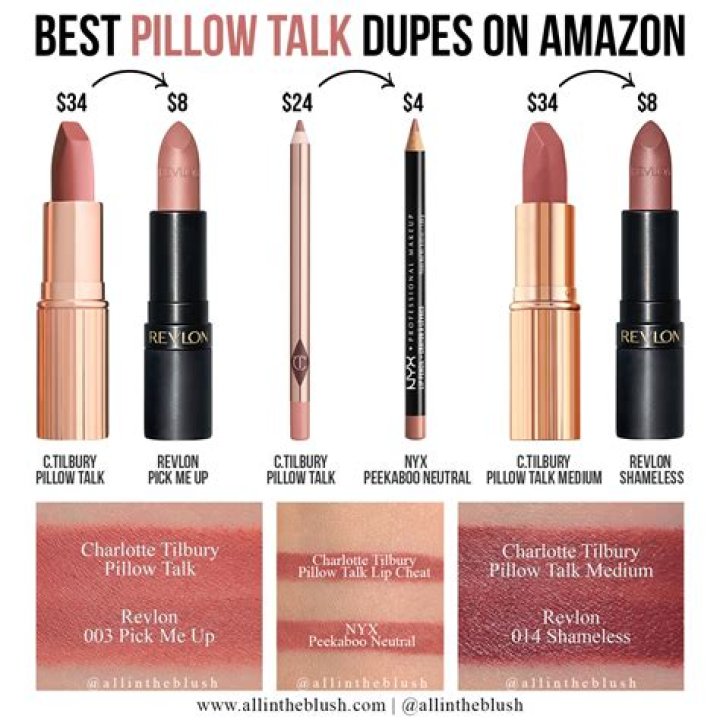 Best Pillow Talk Dupes Available on Amazon All In The Blush Best