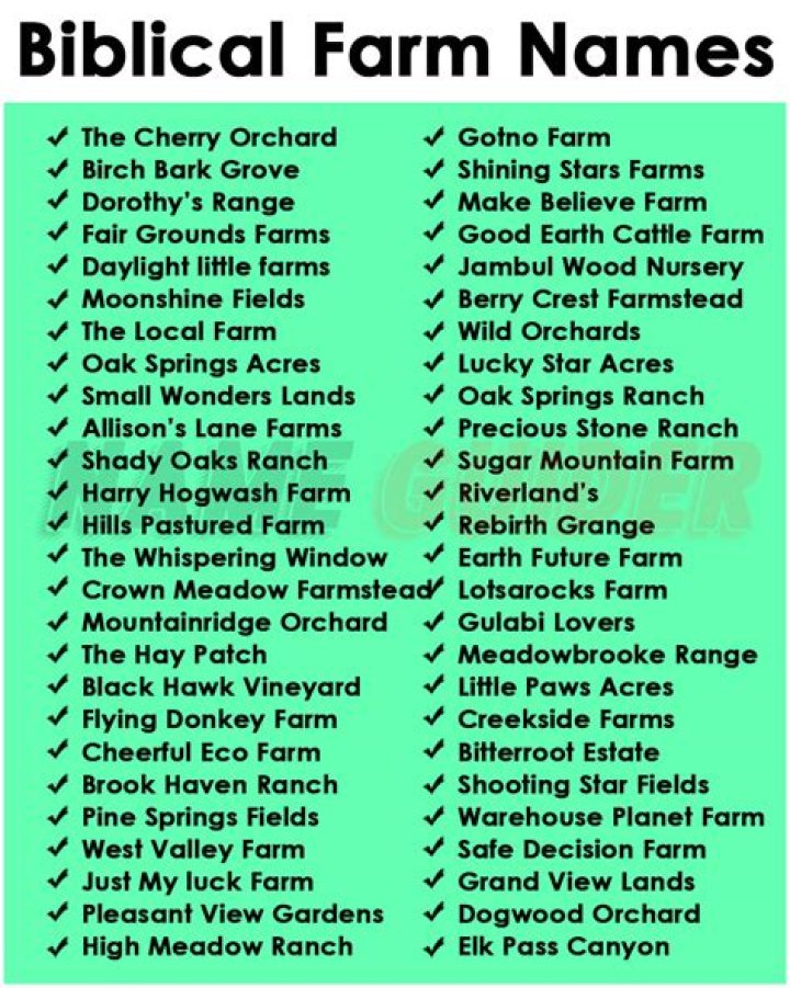 Biblical Farm Name Ideas + Ideas to Create Your Own Farmhouse Guide