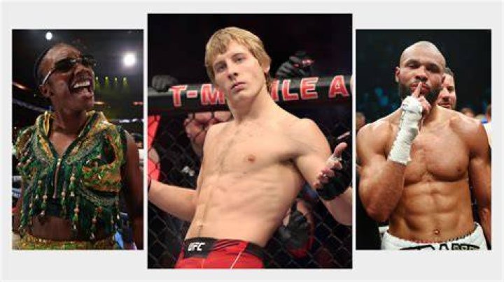 Bizarre moment two MMA fighters KISS each other on the mouth at their