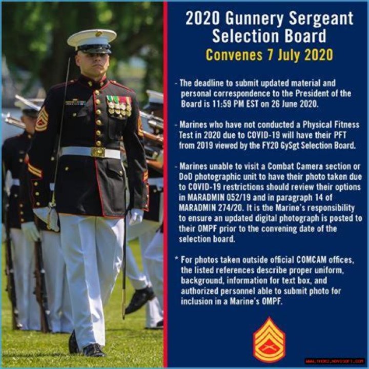 Camp Lejeune ICYMI The 2020 Gunnery Sergeant Selection... Facebook