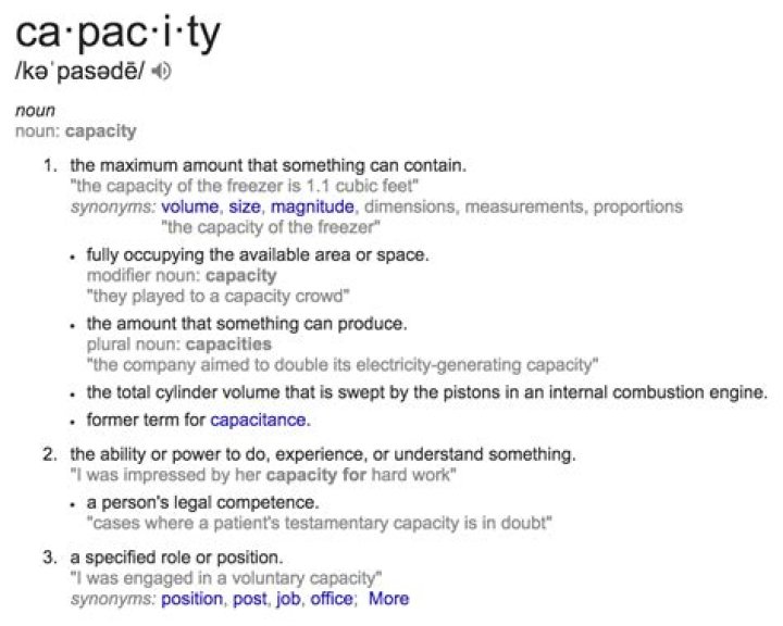 Capacity, Gscthree