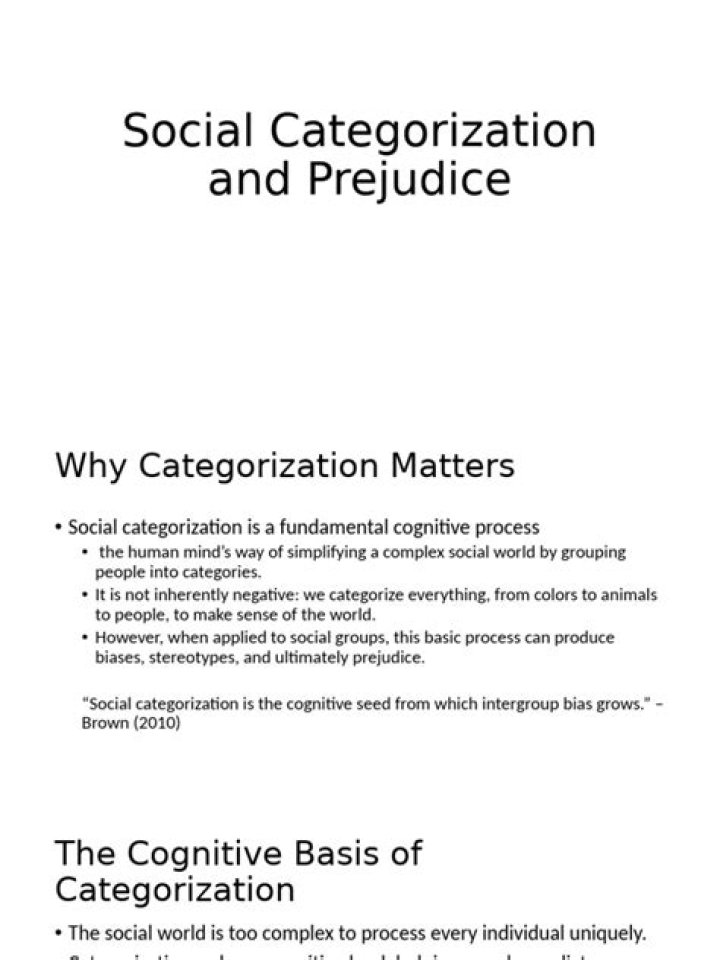 Categorization, Gscsix