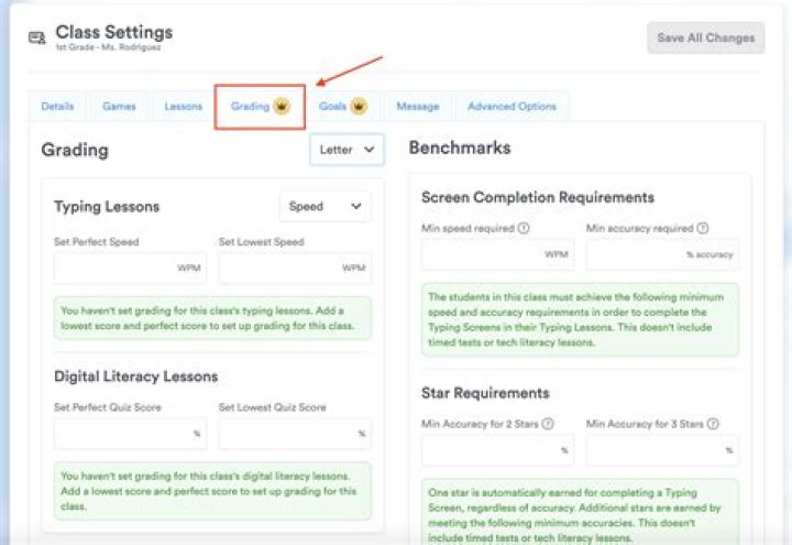 Class Settings page with Ed and Google Classroom card selected Class Settings page with Ed and Google Classroom card selected