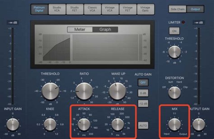 Compressor Attack knob