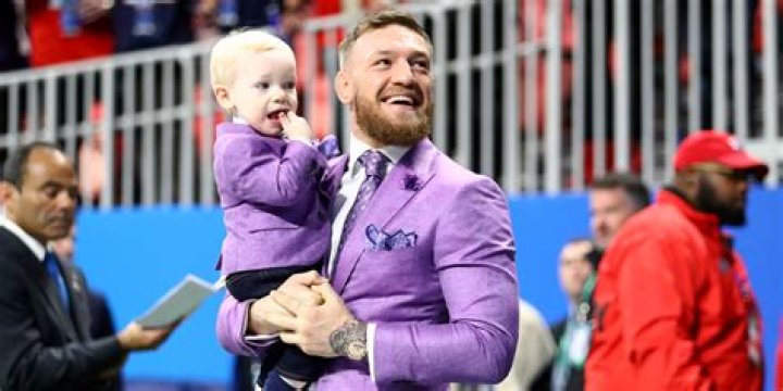 Conor McGregor and His Son Conor Jack McGregor Jr. Celebrities at the Super Bowl 2019