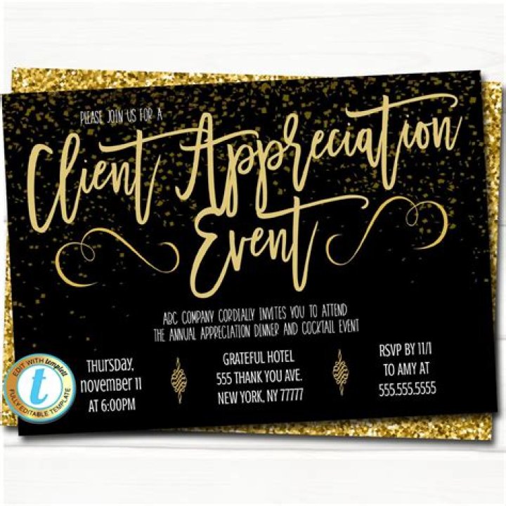 Corporate Event Party Appreciation Invitation Template in 2020 Thank