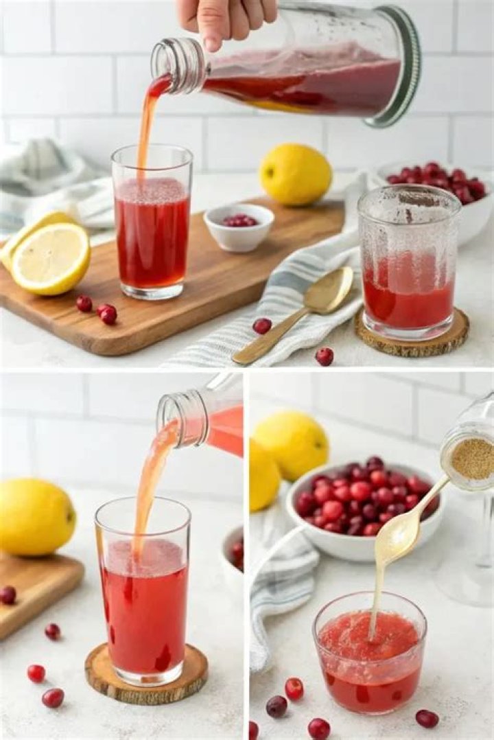 Cranberry Juice Apple Cider Vinegar Detox Drink For Fat Burning and