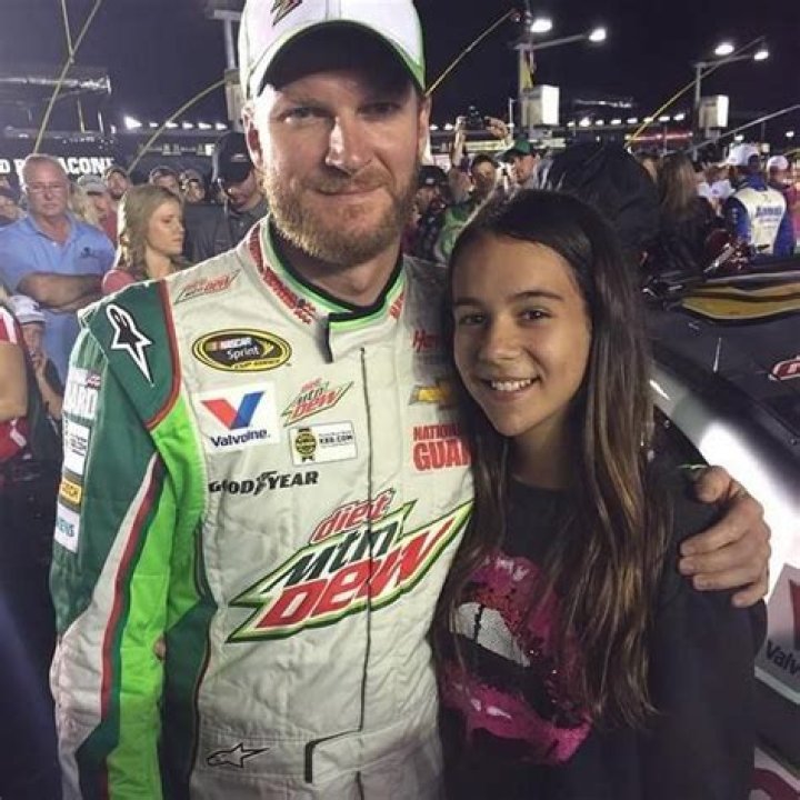 Dale Jr. and Karsyn at Charlotte Dale jr, Dale earnhardt jr, Earnhardt jr