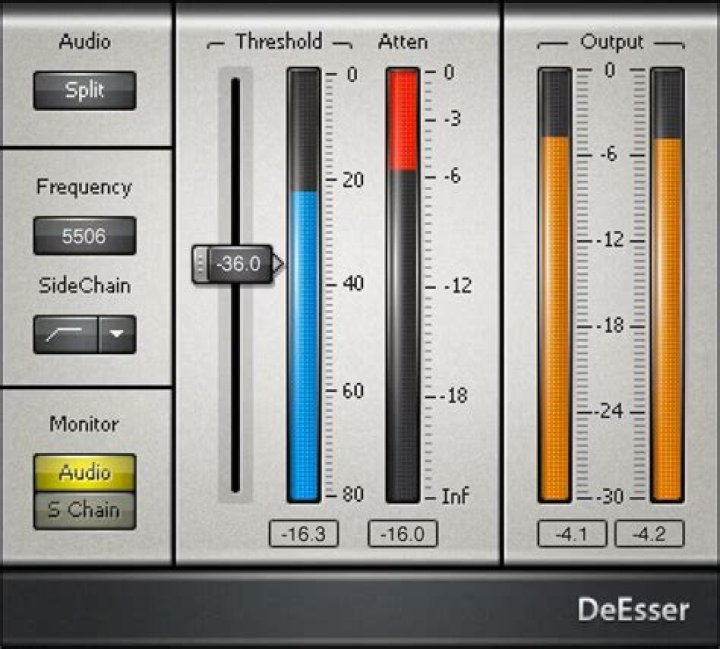 De-esser module in module chain