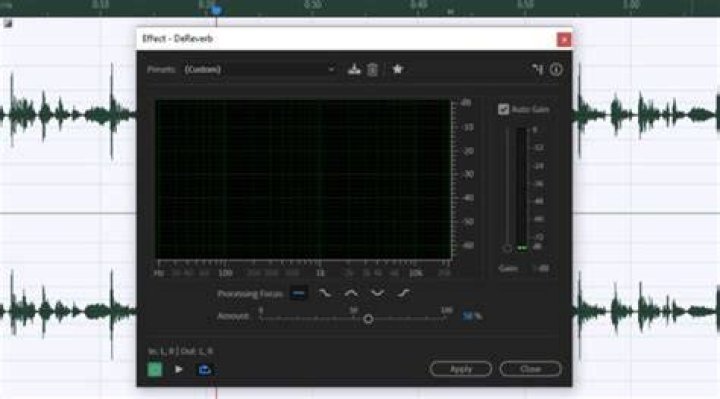De-reverb interface