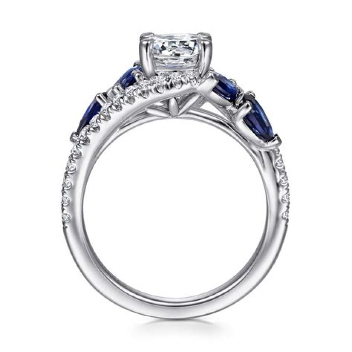diamond and sapphire engagement