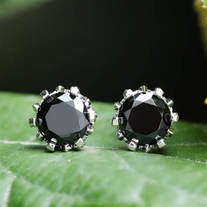 diamond black earrings