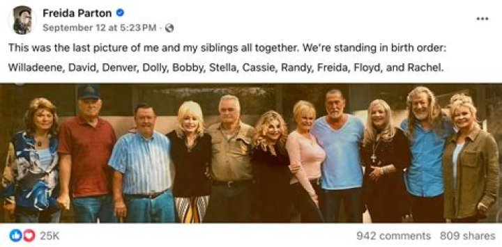 Dolly Parton Has 11 Siblings, Some of Whom Work in Show Biz as Well