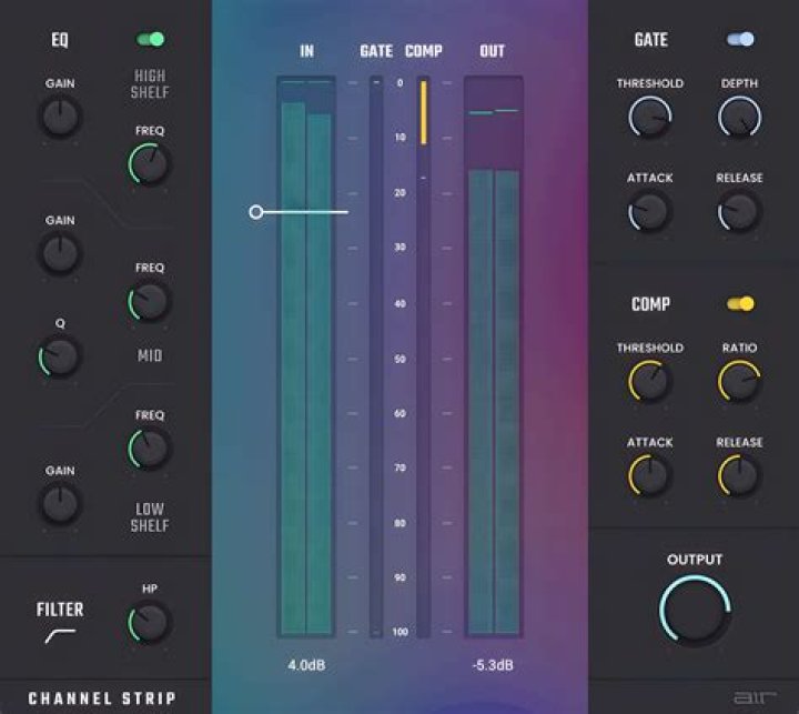 EQ controls strip