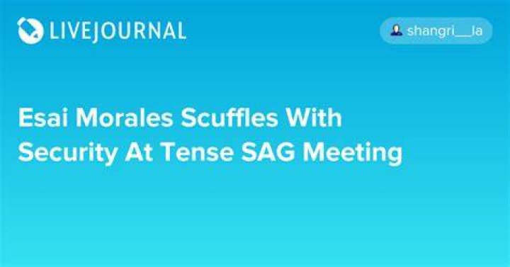Esai Morales Scuffles With Security Guard At Wild SAGAFTRA Meeting