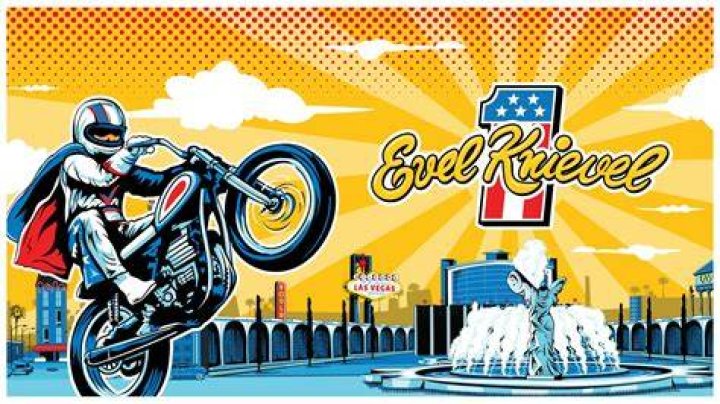 Evel Knievel Evil kenevil, Vintage motorcycle posters, American legend