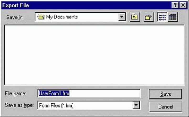 Export File Dialog