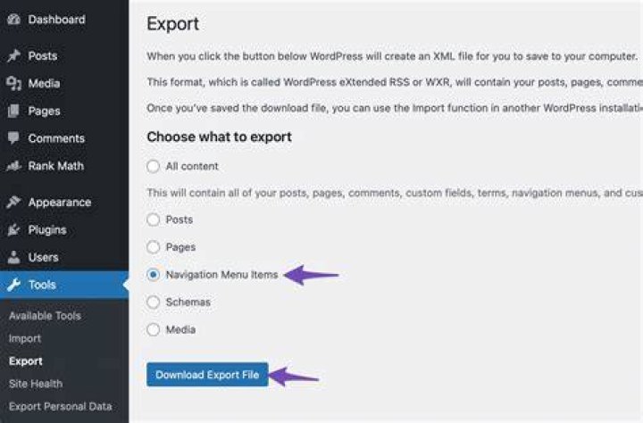 export menu export menu