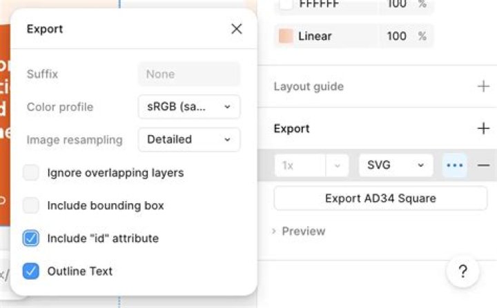 Export Options