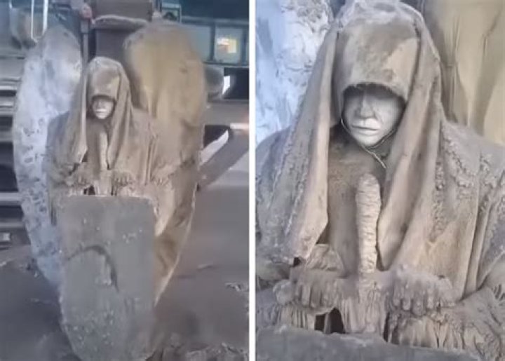 Fallen Angel Statue Found In Russia Quarry