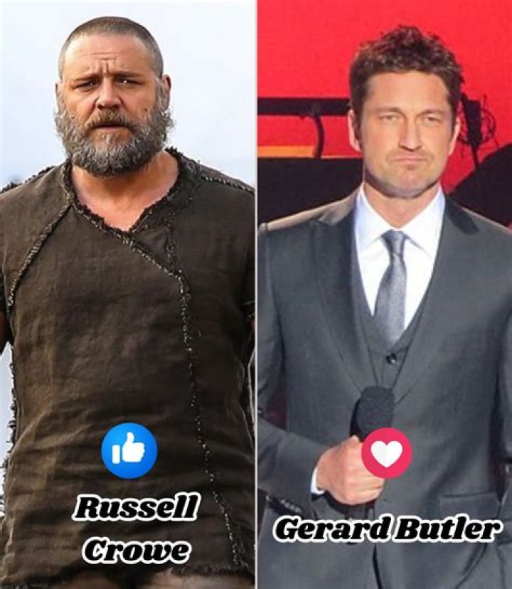 Fans Believe Russell Crowe And Gerard Butler Have A Similar Appearance