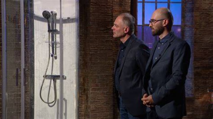 Father and Son duo, Nodar and Nik Babuadze with their automatic shower clea