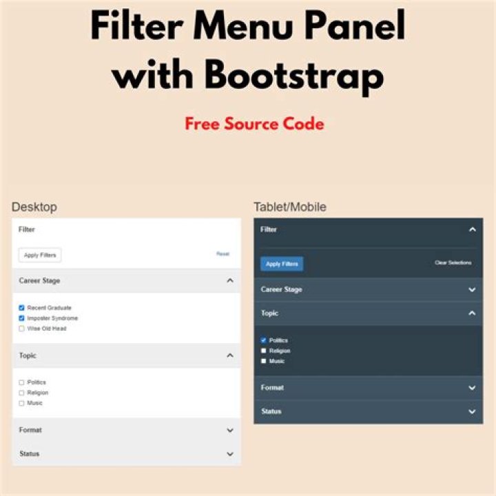 Filter effect panel