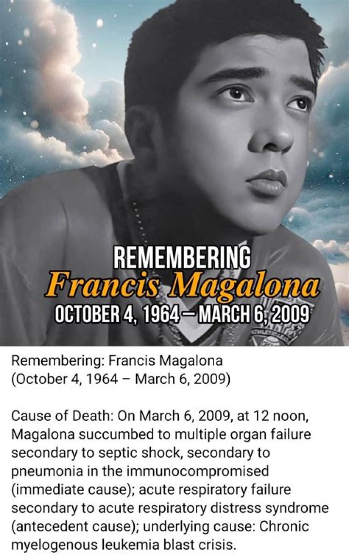 Francis Magalona, R.I.P. Cause of Death, Date of Death, Age and