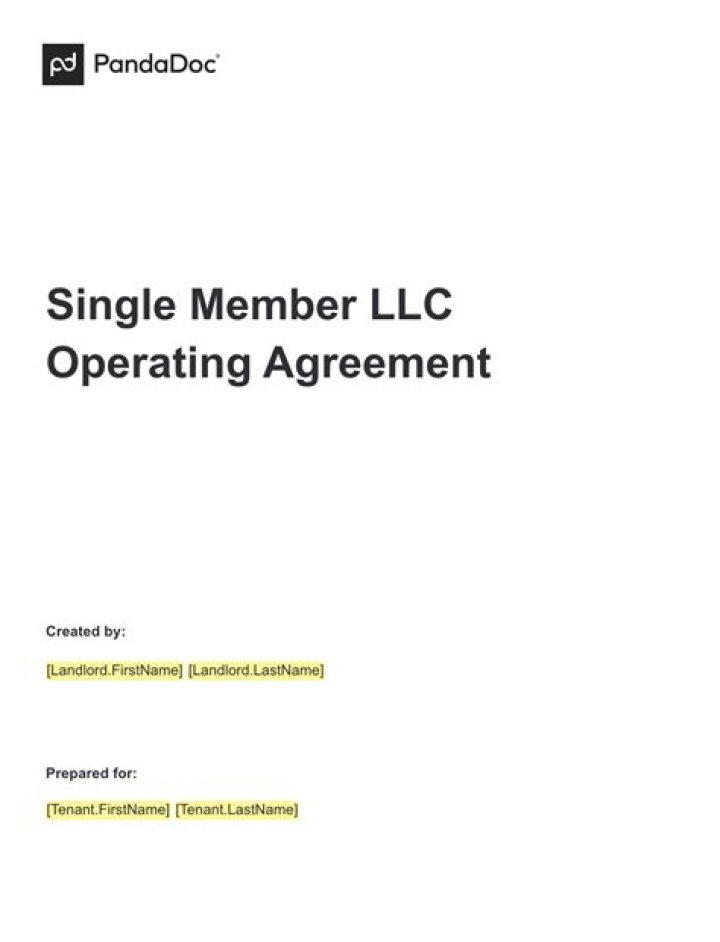 Free Single Member LLC Operating Agreement Free to Print, Save & Download