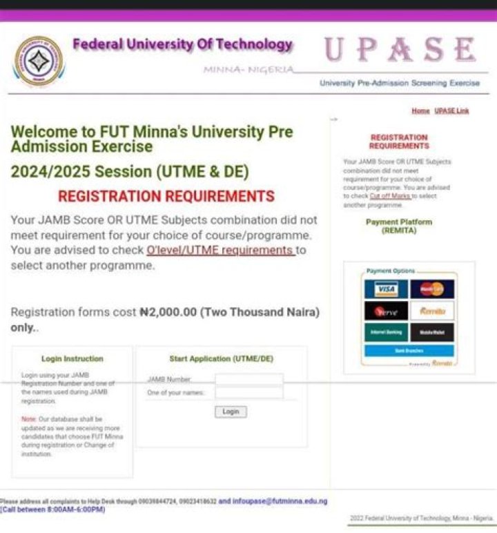 Futminna [History, postUTME, admission, Fees, and Courses] Info