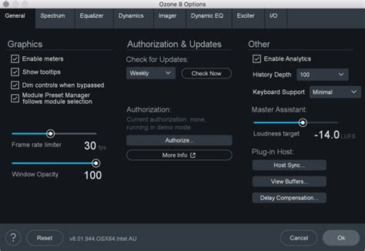 general options with plugin options