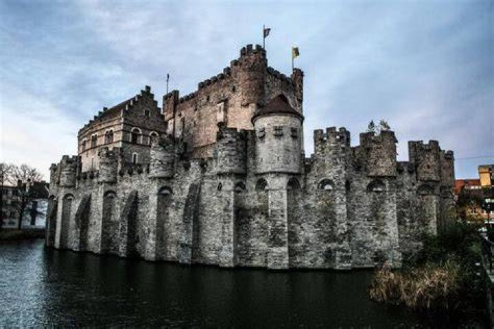 Ghent Castle of the Counts at night