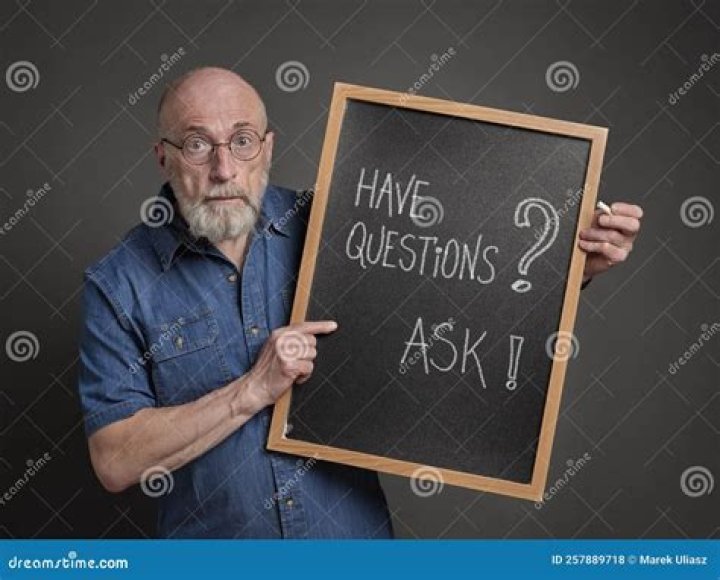 Have questions? Ask stock photo. Image of presenter 257889718