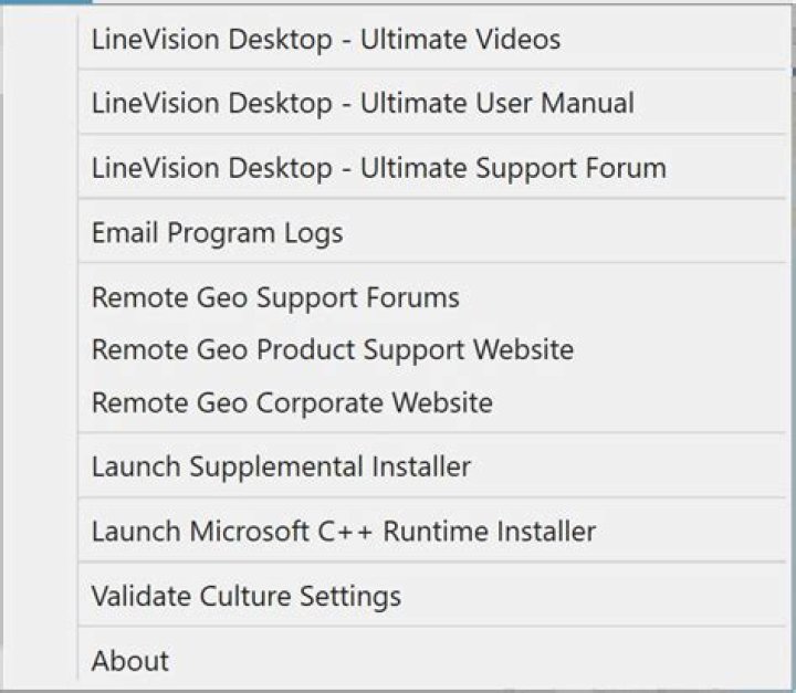 Help menu
