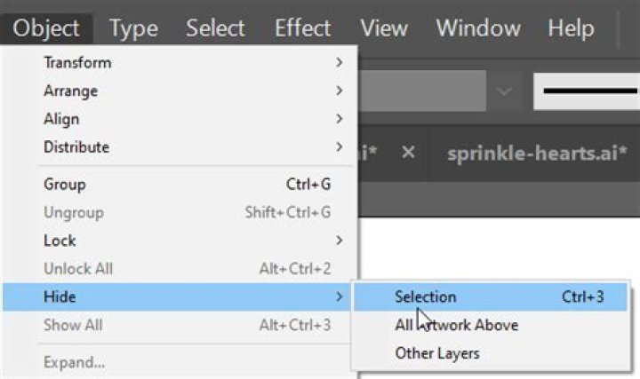 Hide Selection